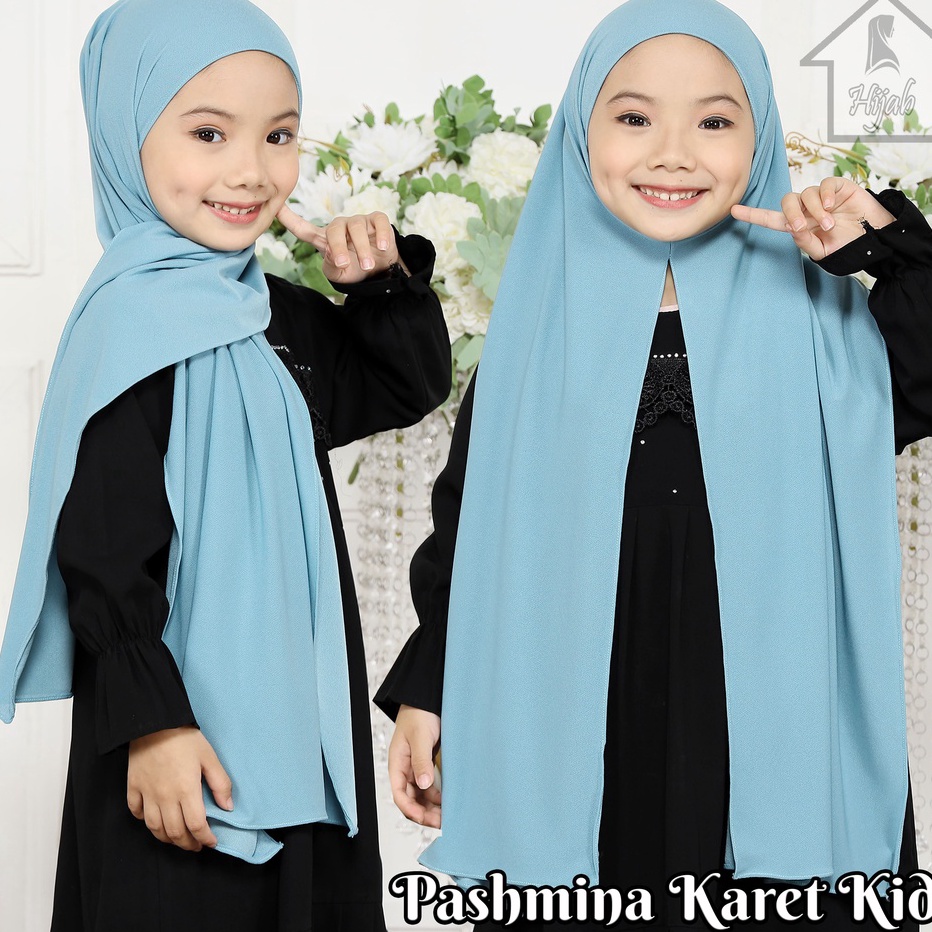 Terlaku Pashmina Instan Karet Kids Jersey Airis Kerudung Pashmina Anak Hijab Anak Jilbab Instan Ruma