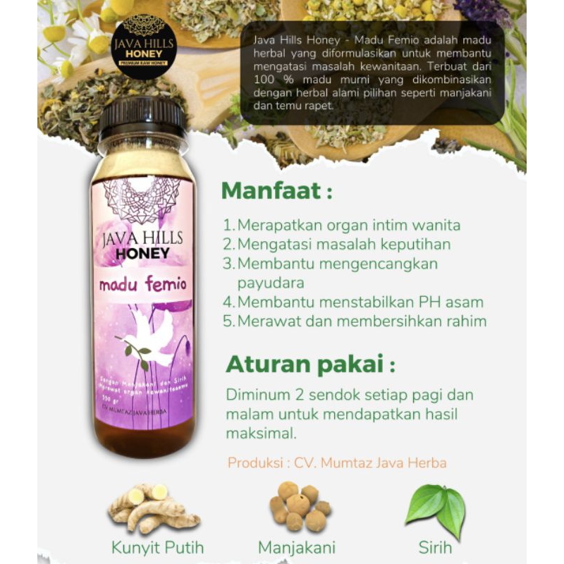 

Madu Herbal Femio Untuk Masalah Kewanitaan