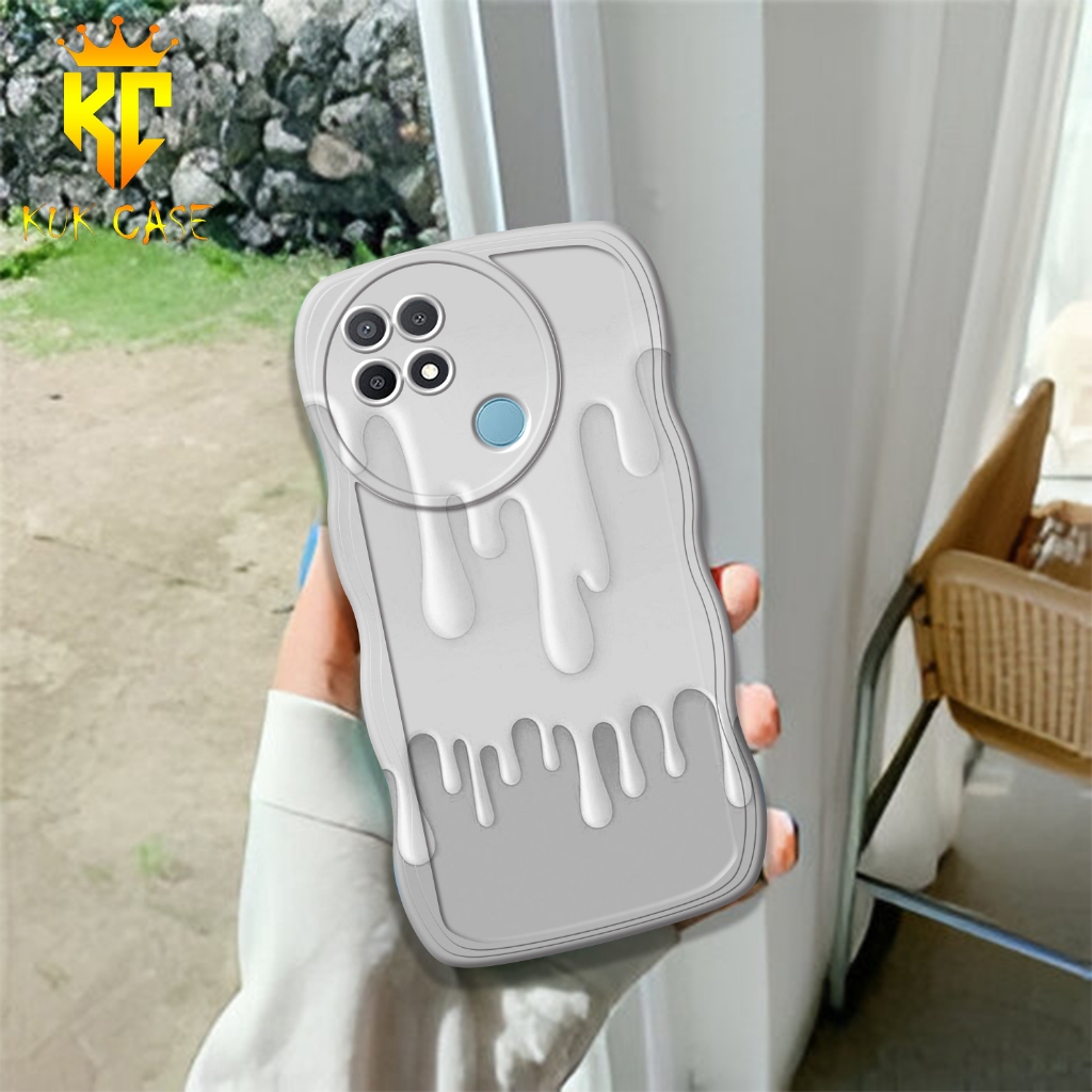 Case OPPO A15 GELOMBANG, Motif Aesthetic Bahan Softcase silicon Lentur - Skin / Casing Handpone - Ce