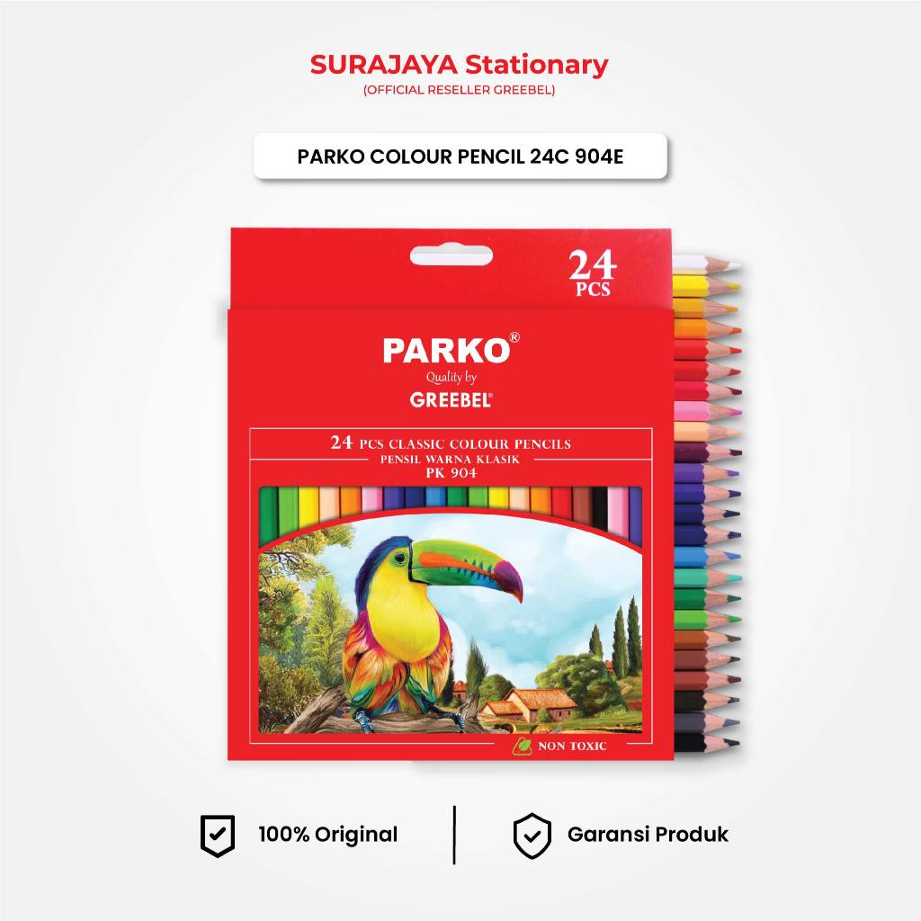 

Pensil Warna Panjang 24 Warna PARKO 904E Coloring Pencil