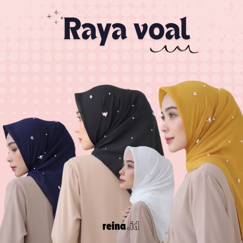 HIJAB PAYET BAHAN VOAL PREMIUM/Voal hijab segiempat motif swarovski mote