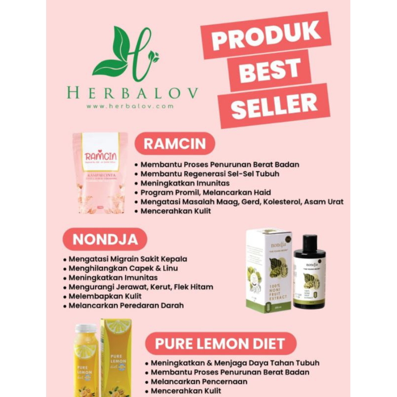 

Produk Best Seller (Ramcin, Nondja, Pure lemon)