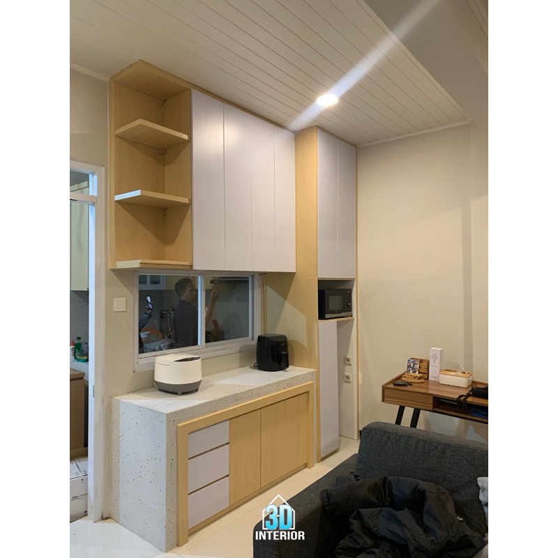 Promo Kitchen Set Minimalis Hpl Lemari Dapur Serbaguna