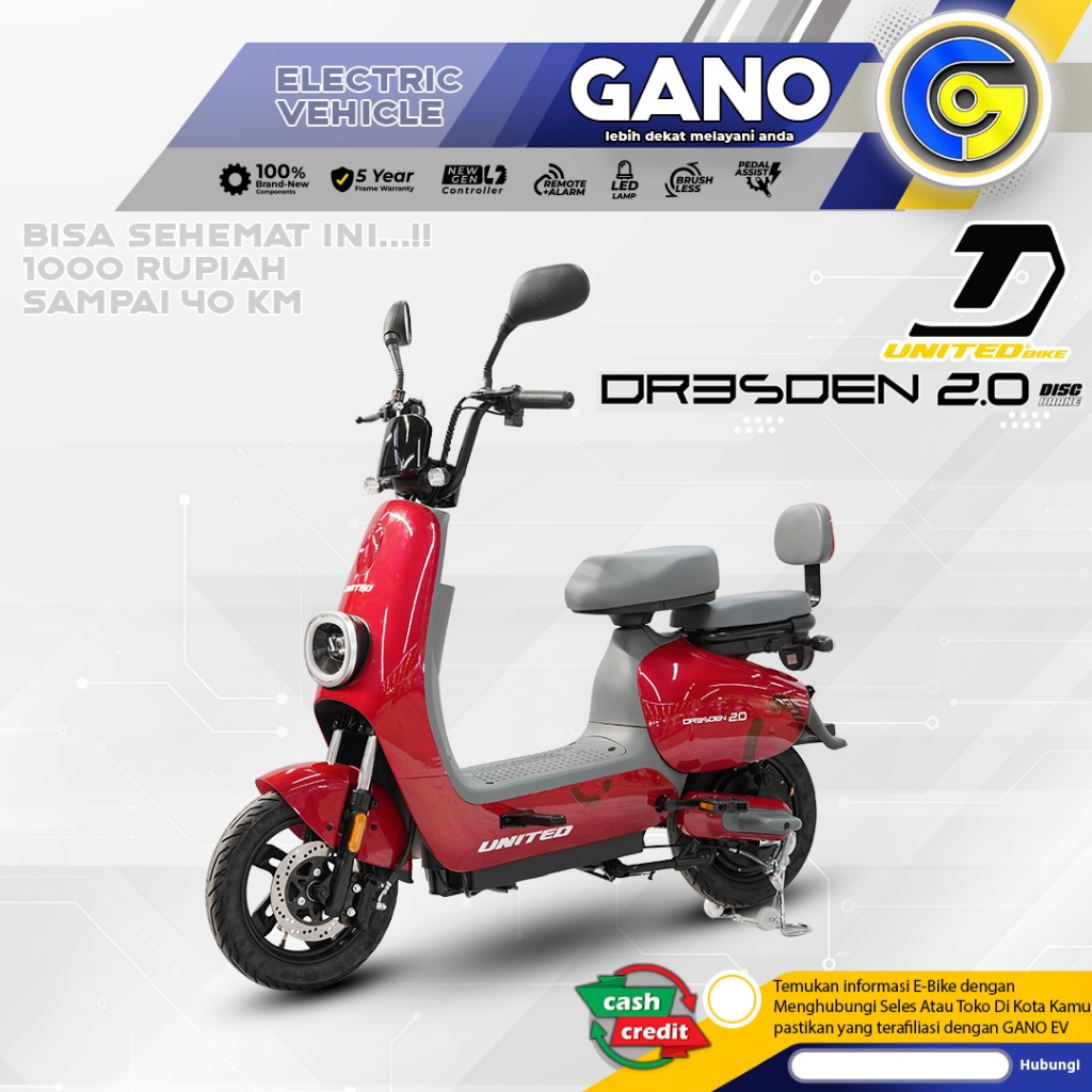 SEPEDA LISTRIK // SEPEDA EBIKE DRESDEN 2.0 // SEPEDA LISTRIK UNITED