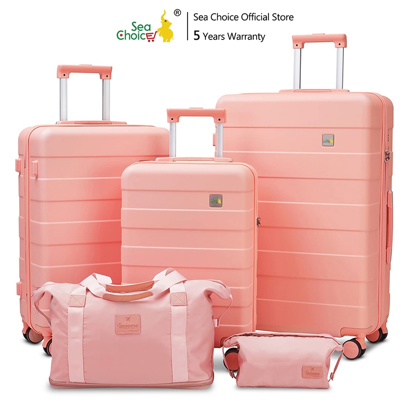 SEA CHOICE Koper ABS Hardcase Bergaris  Koper Travel Bagasi, 4 Roda 360° & Kunci TSA-20/24/28 Inci