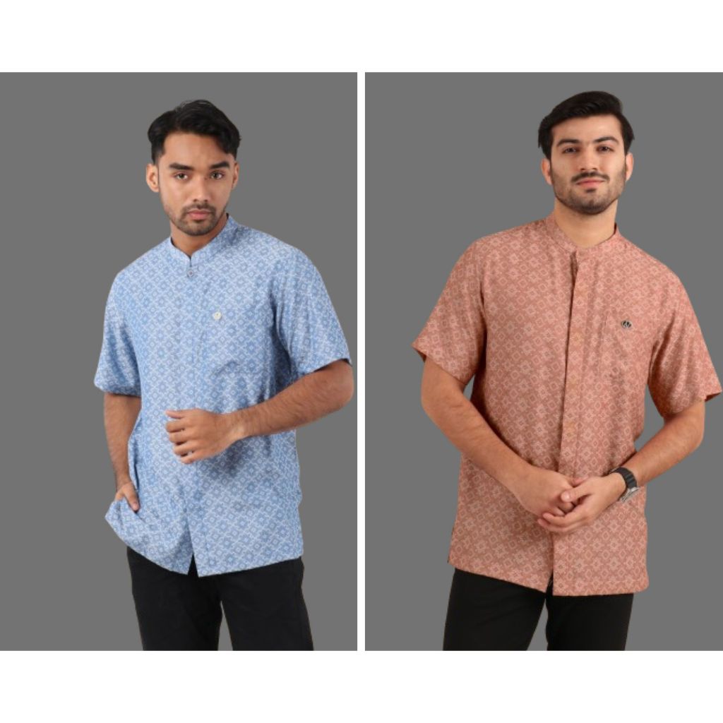 ATASAN KEMEJA KOKO LENGAN PENDEK PRIA DEWASA REMAJA TERBARU KEKINIAN - SARIMBIT NIBRAS 2024 JENNA CO