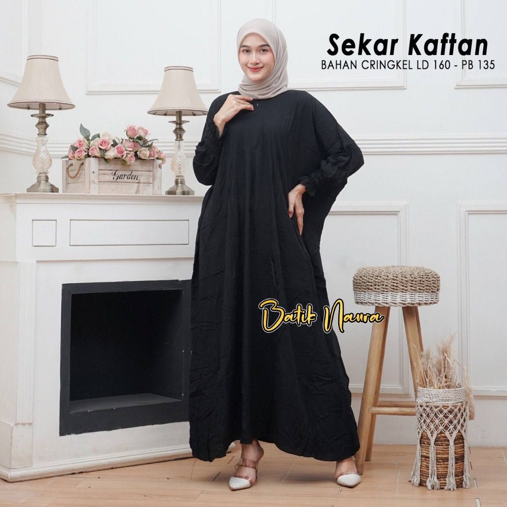 Kaftan Sekar Kaftan Polos premium. Kaftan polos jumbo. Kaftan Busui