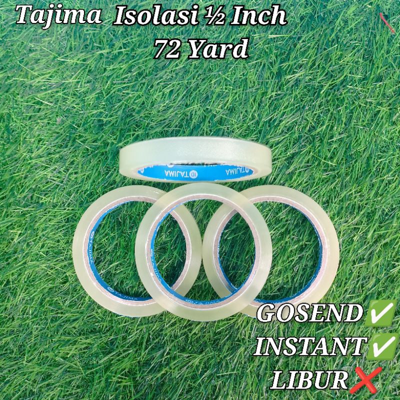 

Isolasi Tajima 1/2 inch x 72 Yards solasi lakban solatip blue eco 12mm