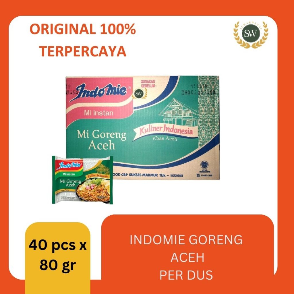 

INDOMIE GORENG MIE INSTAN - ACEH - PER DUS - 40PCS