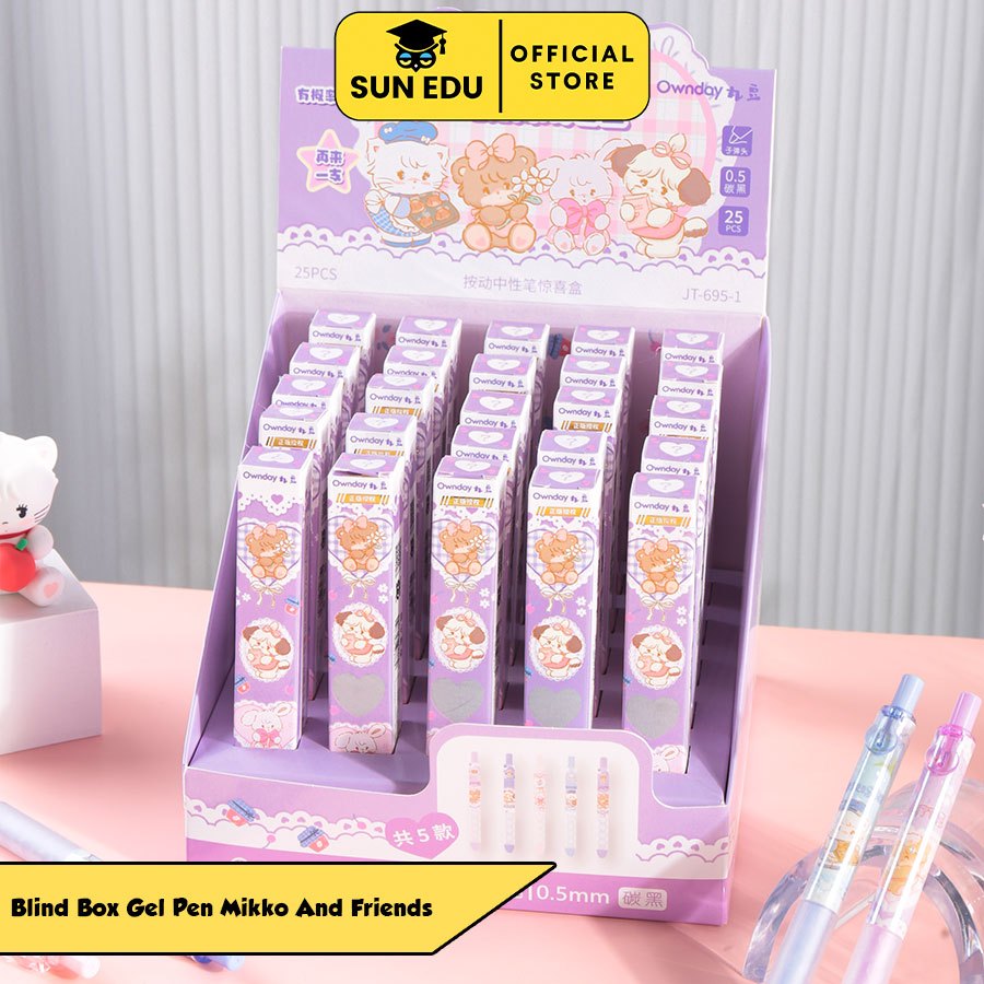 

1 Pcs Blind Box Pen Karakter Mikko And Friends / Pulpen Random Kartun Mikko