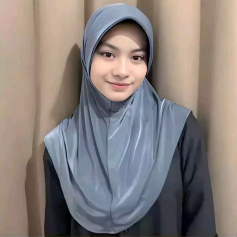 Hijab Sport Pet Tebal Jersey Size M / Jilbab Bergo Sport Pet Tebal / Bergo Pet Tebal