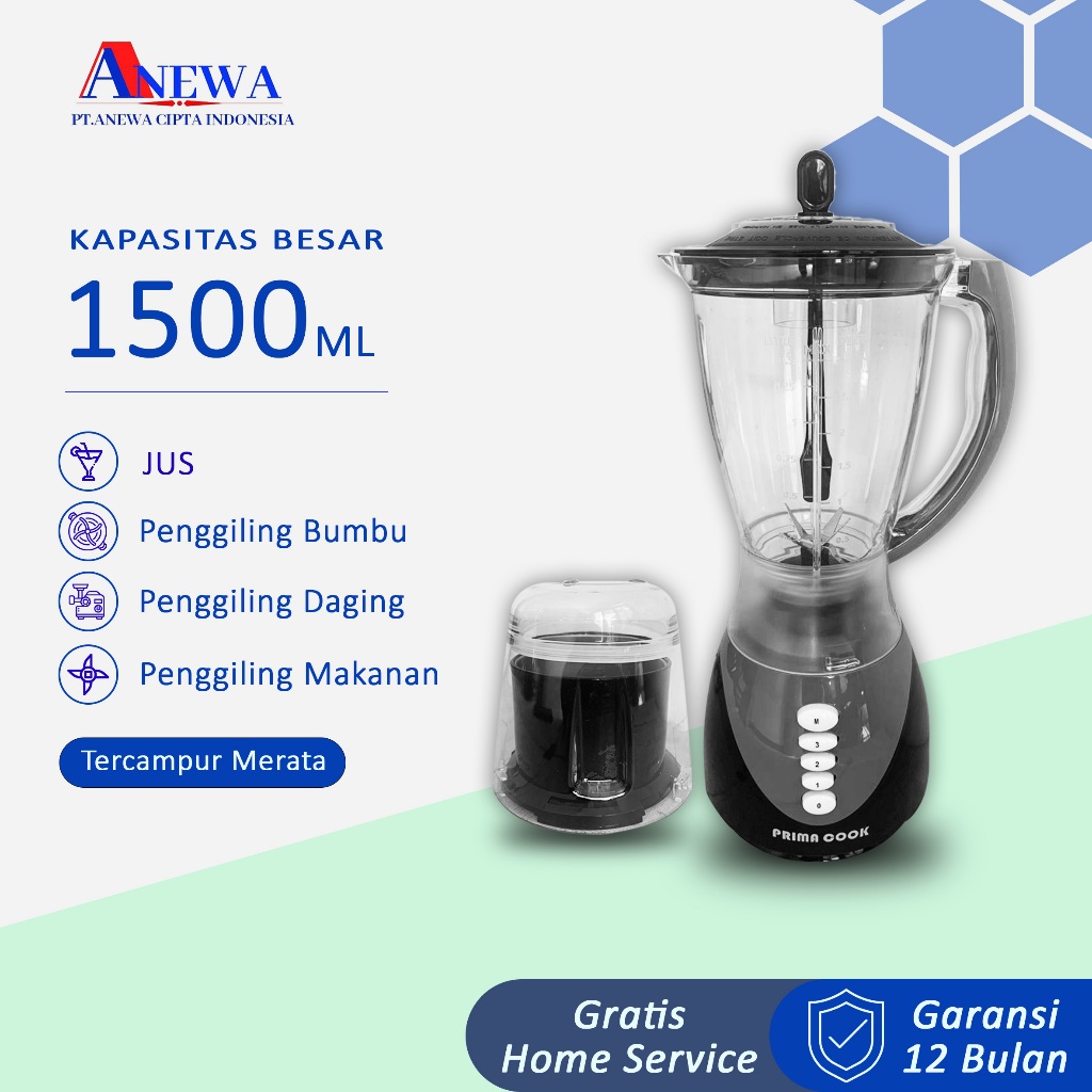 Blender Anewa Prima Cook Multifungsi Anti Pecah