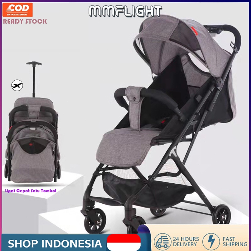 Promo Mmflight Stroller Bayi Kereta Dorong Bayi Lipat Traveling Dapat Dilipat(Bisa Duduk Dan