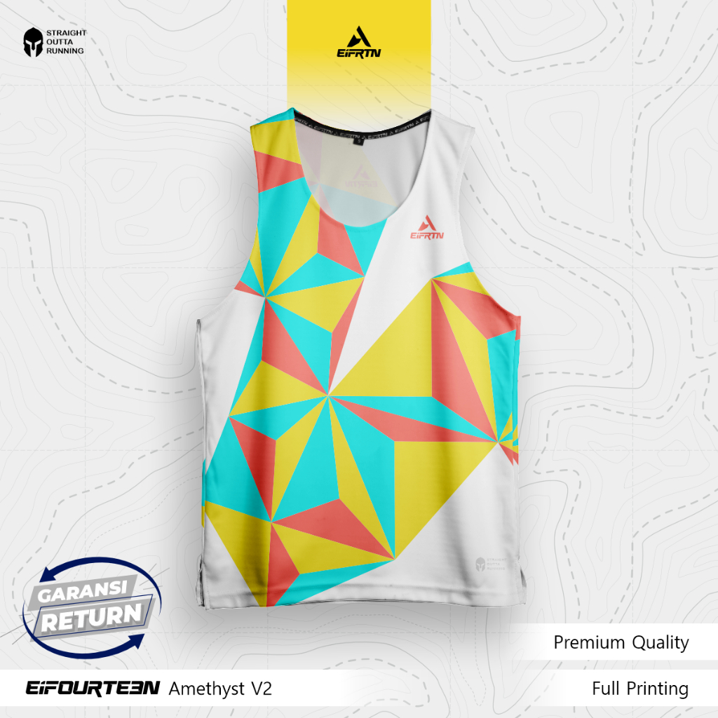 EiFRTN Baju Kaos Singlet Lekbong Lari Running Atlet Keren Eifourteen | AMETHYST V2