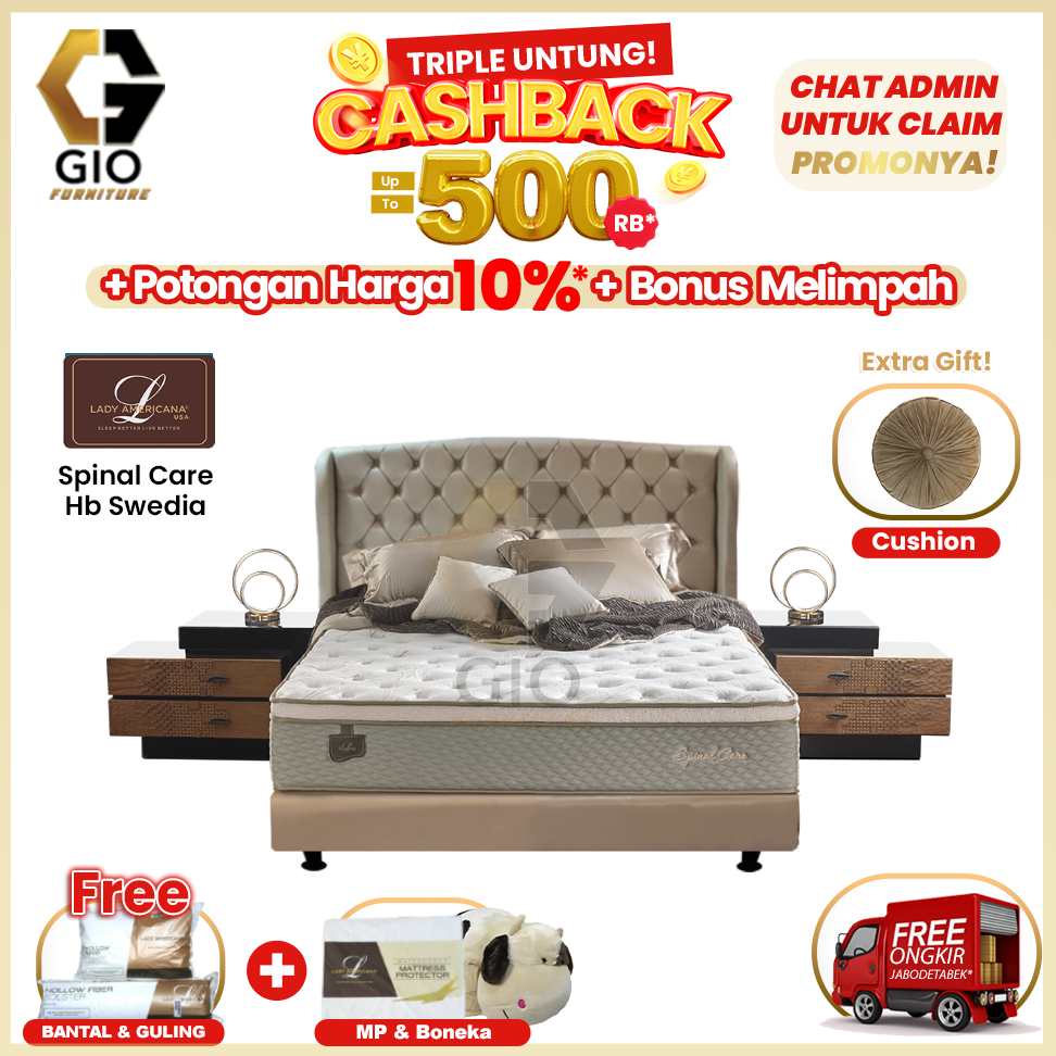 Kasur Lady Americana Spinal Care / Lady Americana Spring Bed Spinal Care (Full Set Mattress + Divan 
