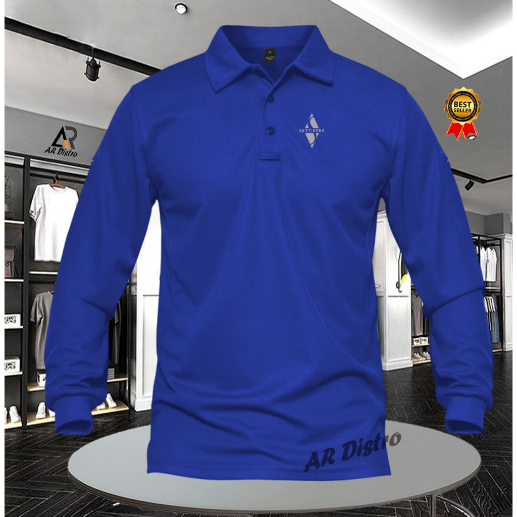 POLO Shirt KAOS POLO LENGAN PANJANG PRIA/WANITA POLO R4LPH SKECHERS LP SILVER //Kaos Kerah Polo Shir