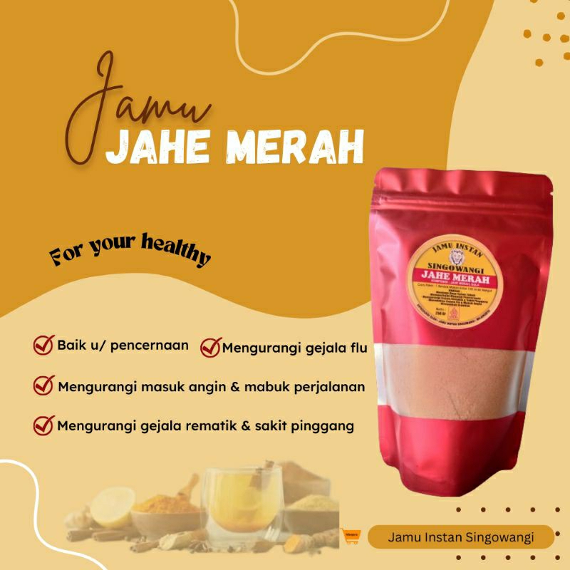 

Serbuk Jamu Instan 250gr / Kunyit / Kunyit Putih/ Temulawak/ Sari Jahe/ Jahe Merah