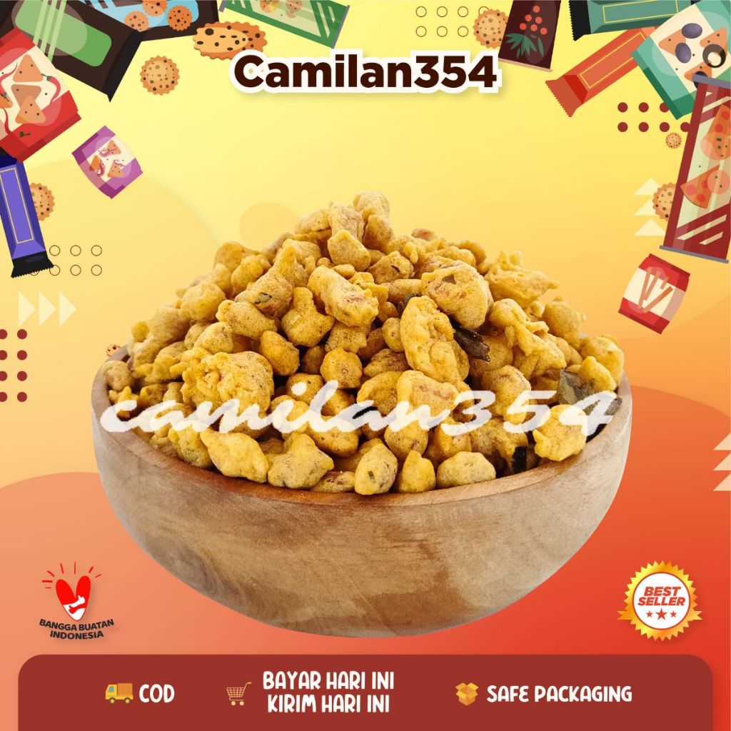 

Kacang Peyek Gurih - 250gr / Kacang Balut Renyah Murah / Kacang Bandung