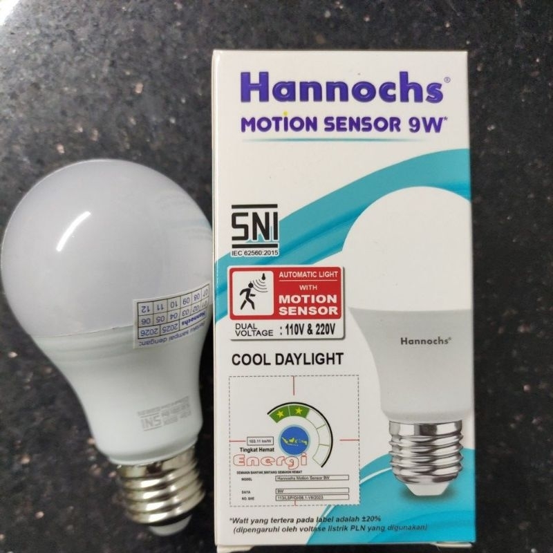 lampu hannochs motion sensor 9w