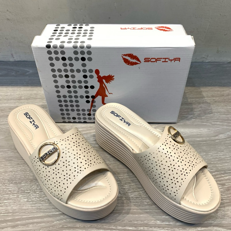 Sofiya - Sandal Wedges Wanita | 7988-20 - Aprikot