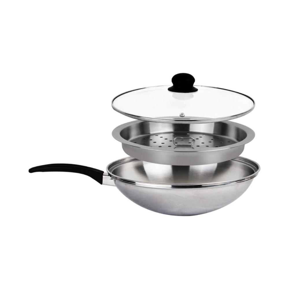 Royal Life Stainless Wok Pan Steamer