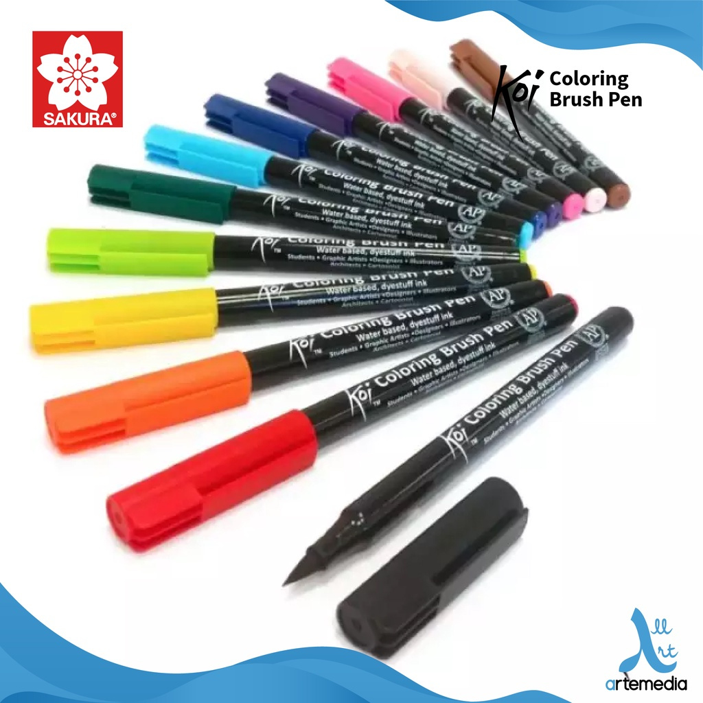 

Koi Coloring Brush Pen Sakura Pena Kuas Warna Brush Pen Warna Warni - SATUAN