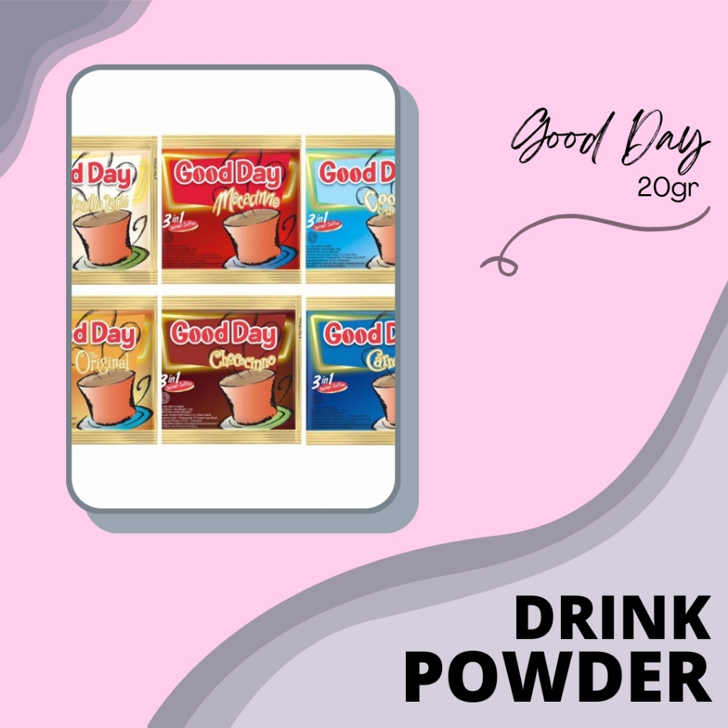 

DRINK POWDER | BUBUK MINUMAN | SERBUK MINUMAN | KOPI INSTANT | GOOD DAY