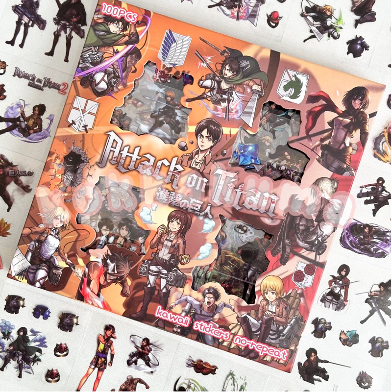 

ATTACK ON TITAN Sticker Box NONO / MOMO 2D Dekorasi Anak Laki Laki