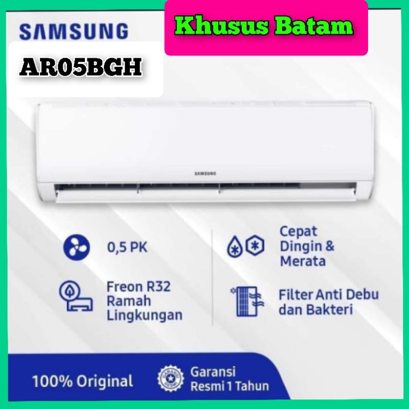 Ac Samsung 1/2pk AR05BGH/ac 0.5 pk samsung ½pk garansi resmi(khusus batam saja)