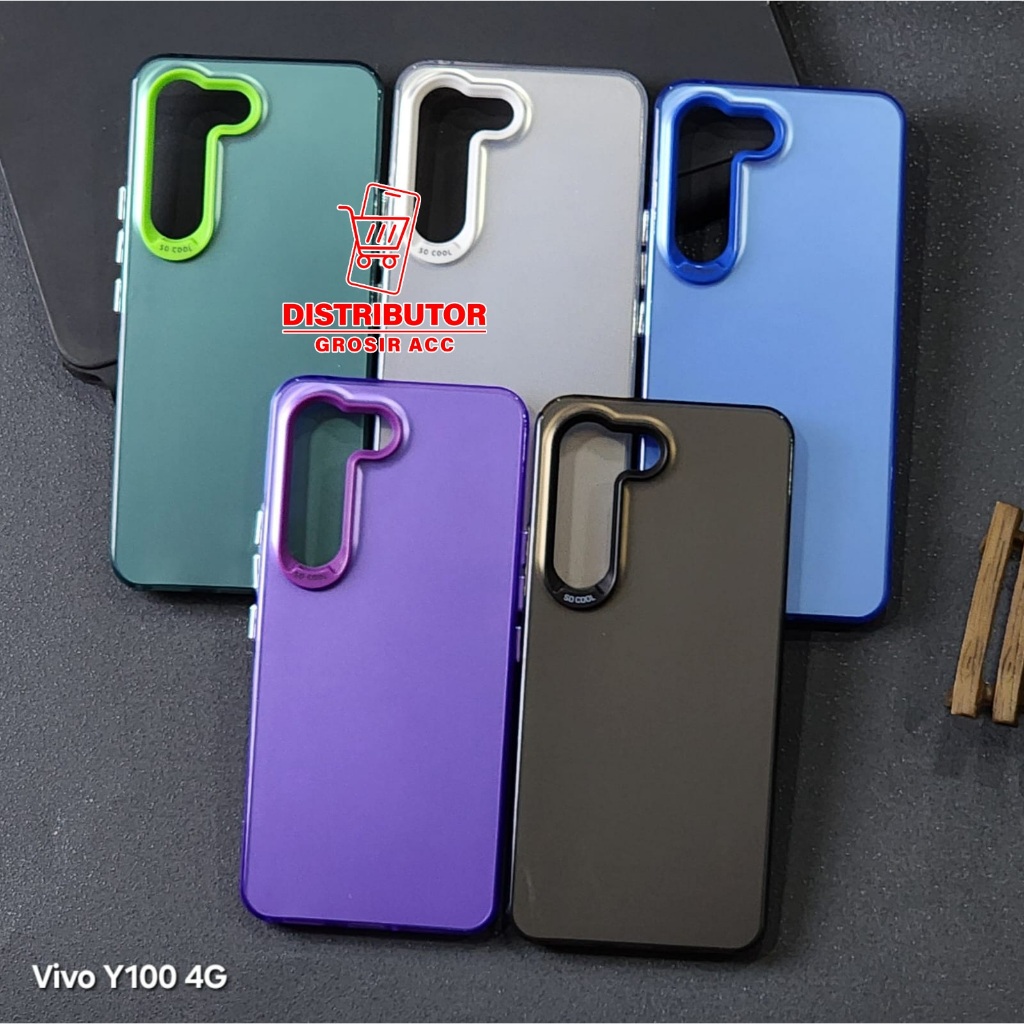 VIVO Y100 5G CASE IMD HYBRID PLATE HOLOGRAM CASE SOCOOL VIVO Y100 5G