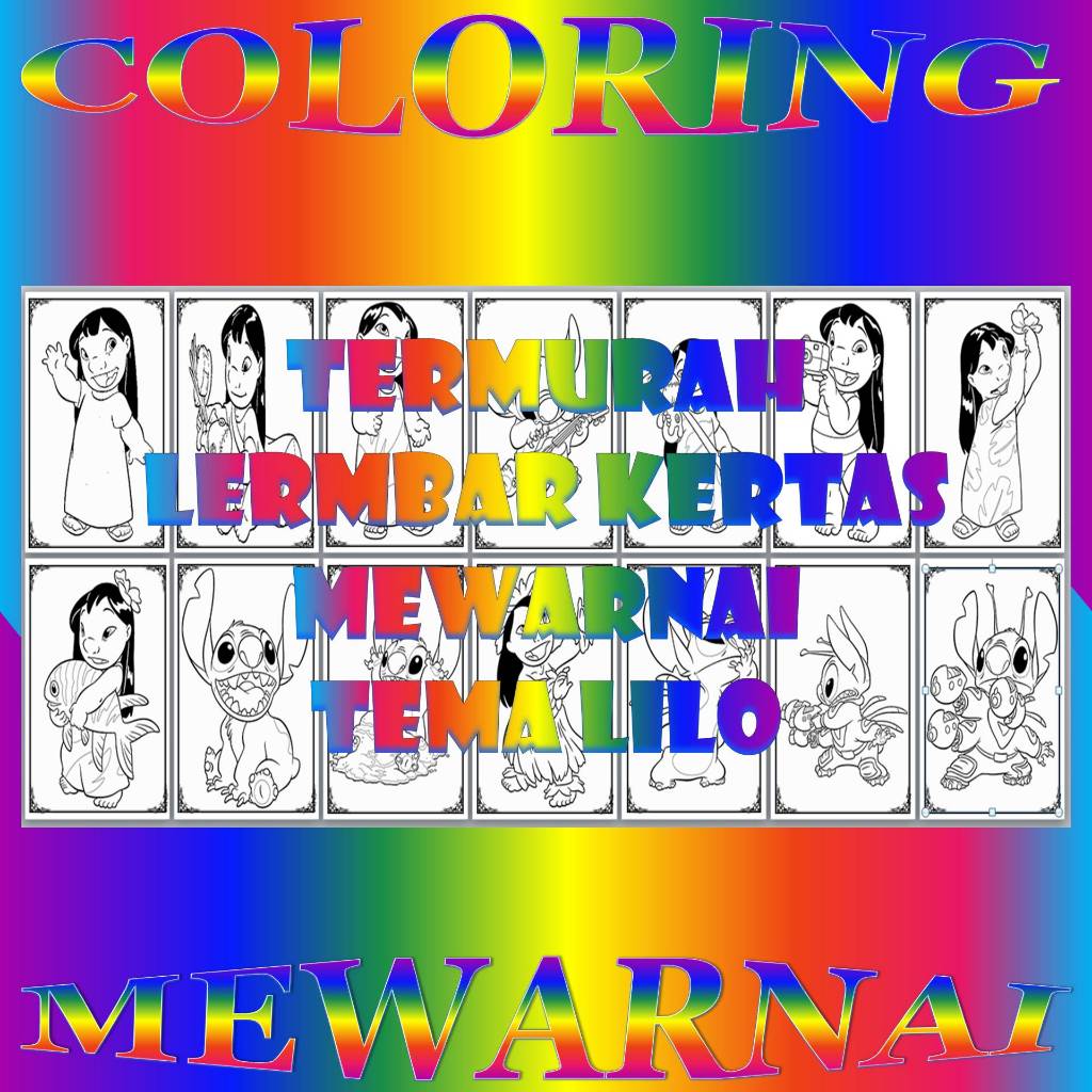 

Tema Lilo Lembar Kertas Mewarnai