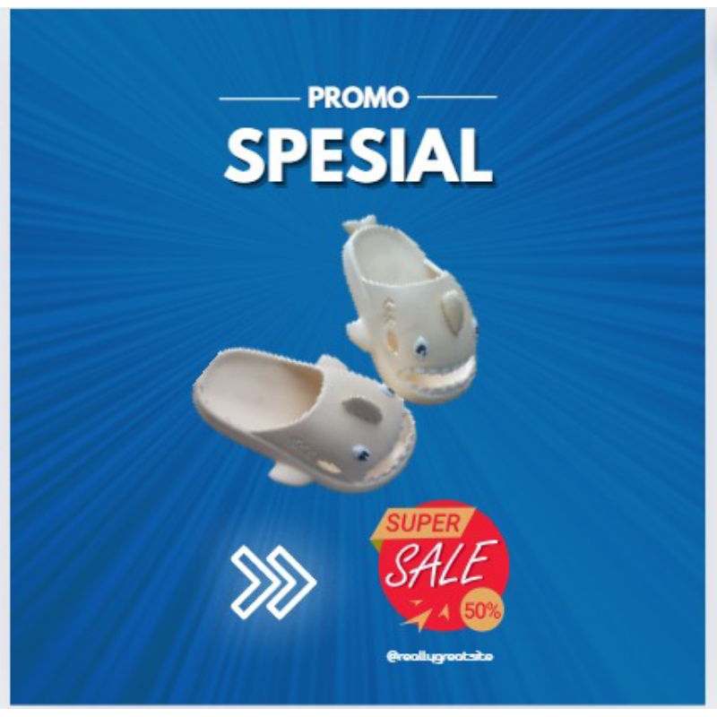 Sandal Slop Hiu Dewasa