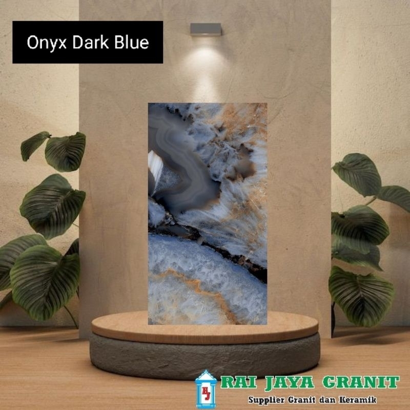 Granit ukuran 60x120 Onyx Dark Blue Valentino Gress