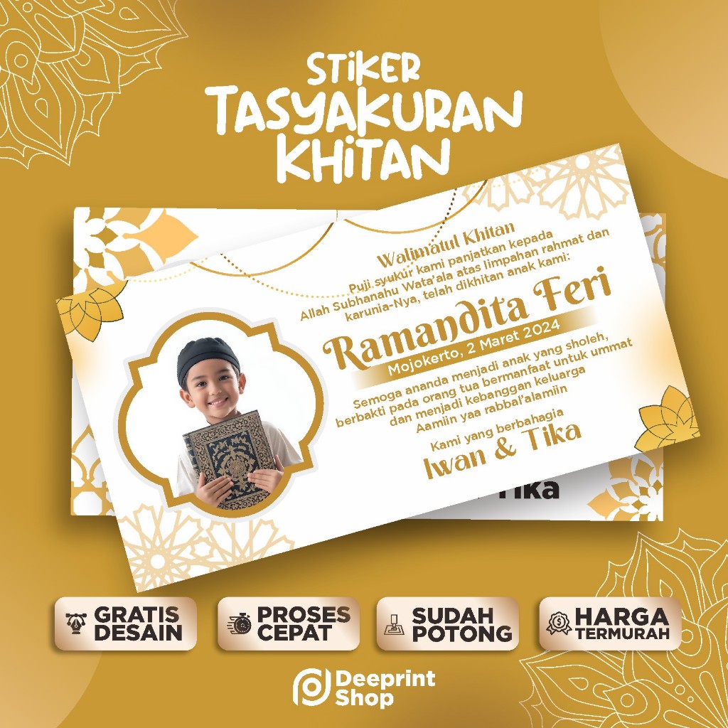 

Stiker Tasyakuran Walimatul Khitan anak Ukuran Besar Murah Tempel Box Nasi Tinggal Tempel