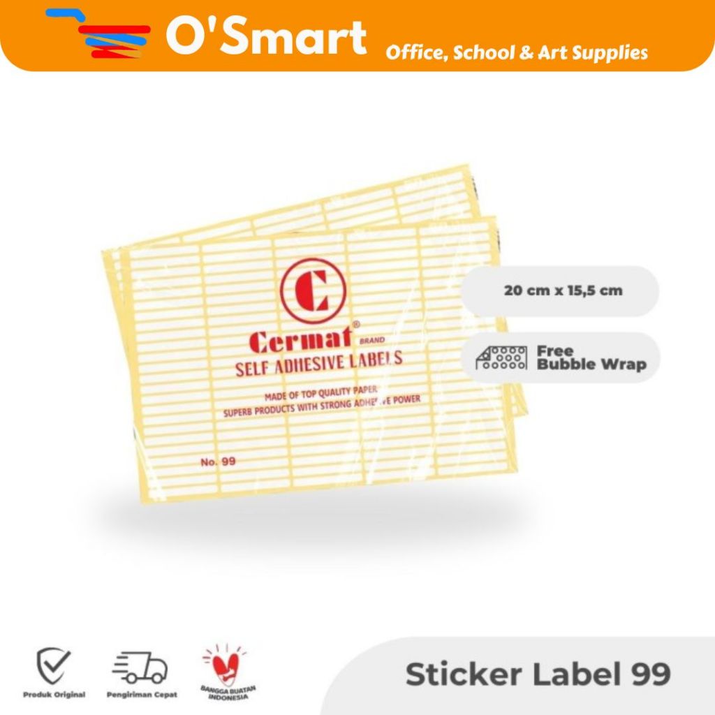 

CERMAT Label Sticker No.99 (1 Pack Isi 7 lembar)
