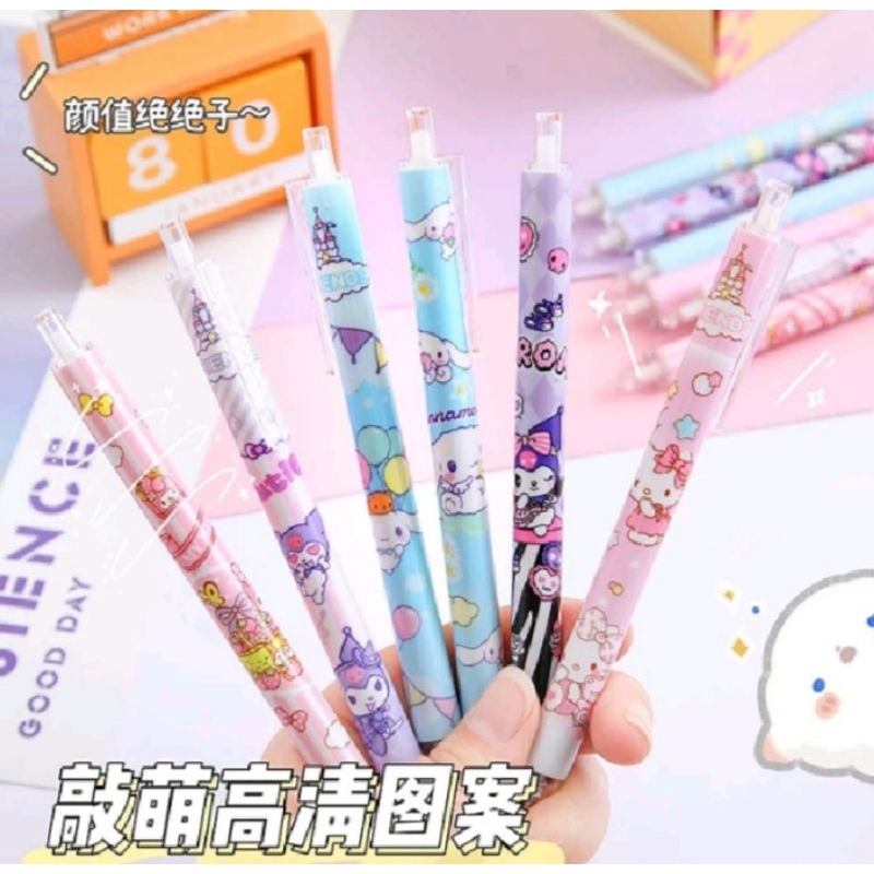 

(6pcs) Pulpen Gel Set Pen Lucu 0,5mm Pulpen Aesthetic Gel pen pulpen 1pak