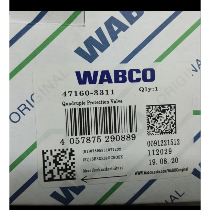 Brake Valve Hino 500 Merk Webco