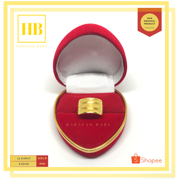 Cincin Emas 24 Karat 99% - Pulir Baru Ring | Cincin Kawin, Model Pulir