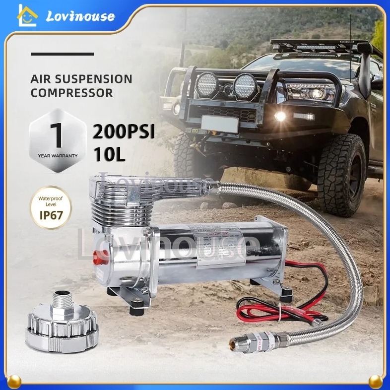 Motor Kompresor Angin telolet 12V 24V Universal Air Suspension Compressor 200psi Air Inflator Pump