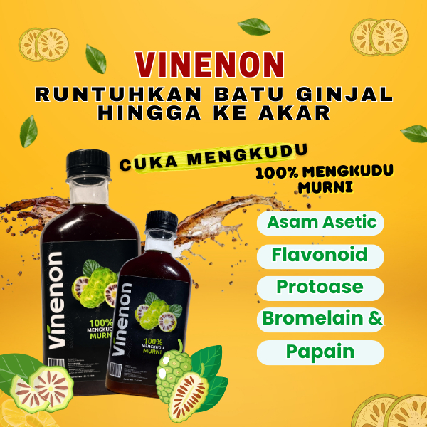 

VINENON cuka mengkudu untuk Hancurkan Batu Ginjal & Melancar Purin dalam tubuh - 300ml