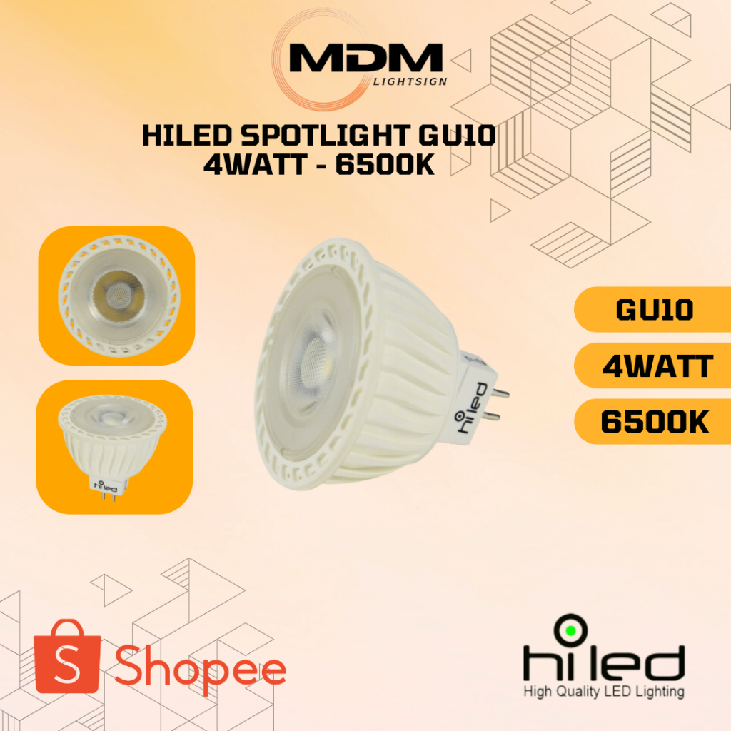 HILED SPOTLIGHT GU10 4WATT - 6500K