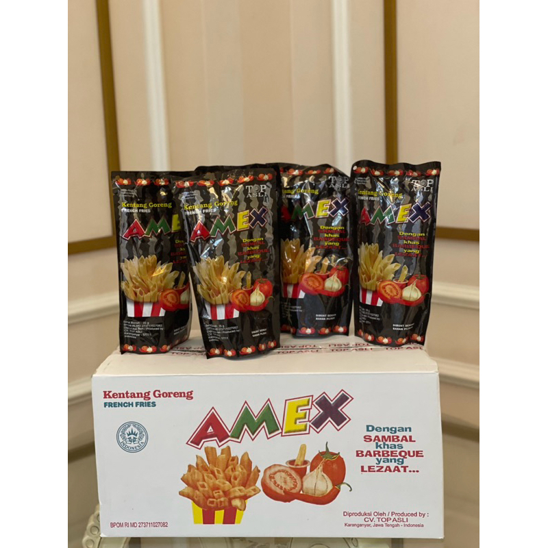 

AMEX FRENCH FRIES KEMASAN BESAR 35gr ISI 5 PCS PER PACK
