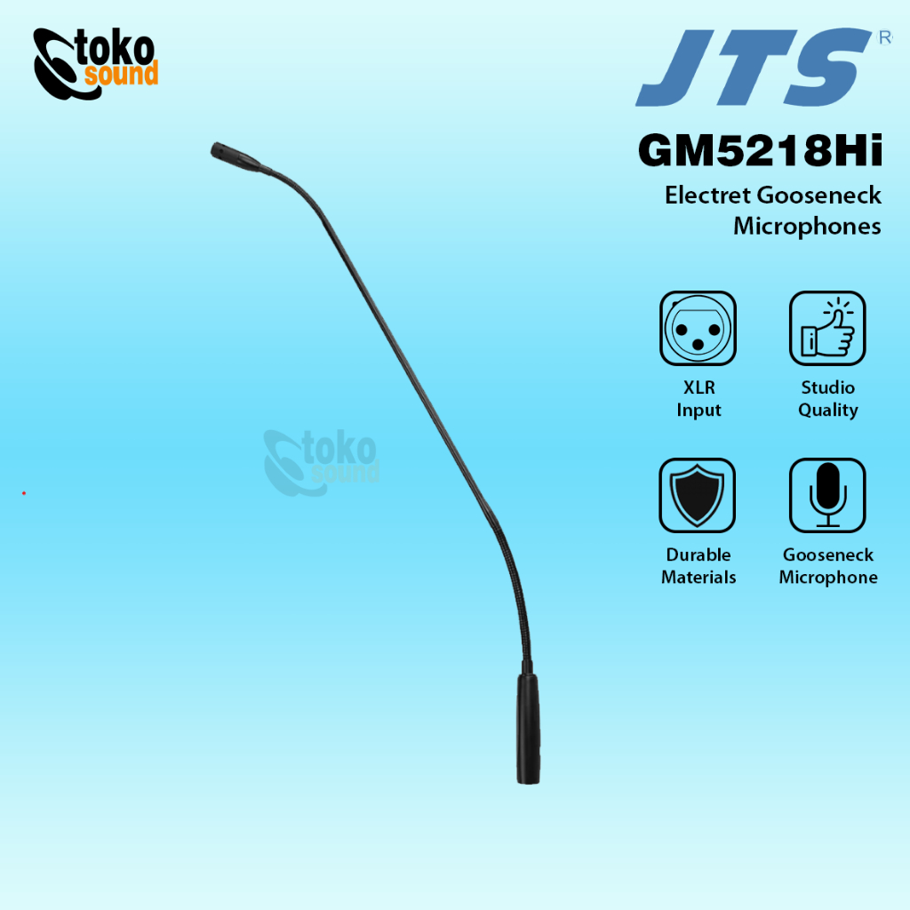 JTS GM-5218Hi GM 5218Hi - 18 Inch Gooseneck Microphone Original