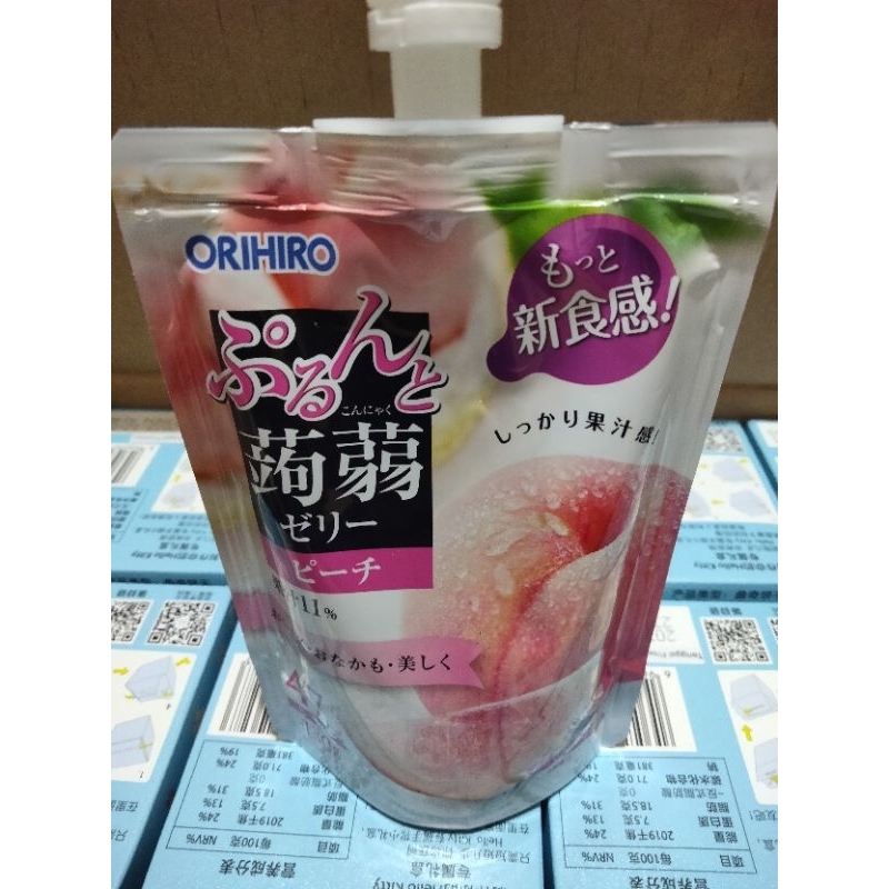 

orihiro konjac jelly standing peach, jelly dengan rasa buah persik