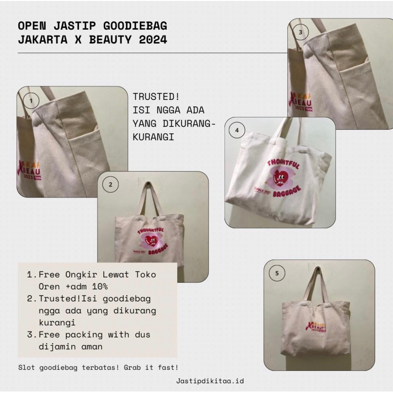

Open Jastip Goodiebag Jakarta x Beauty 2024