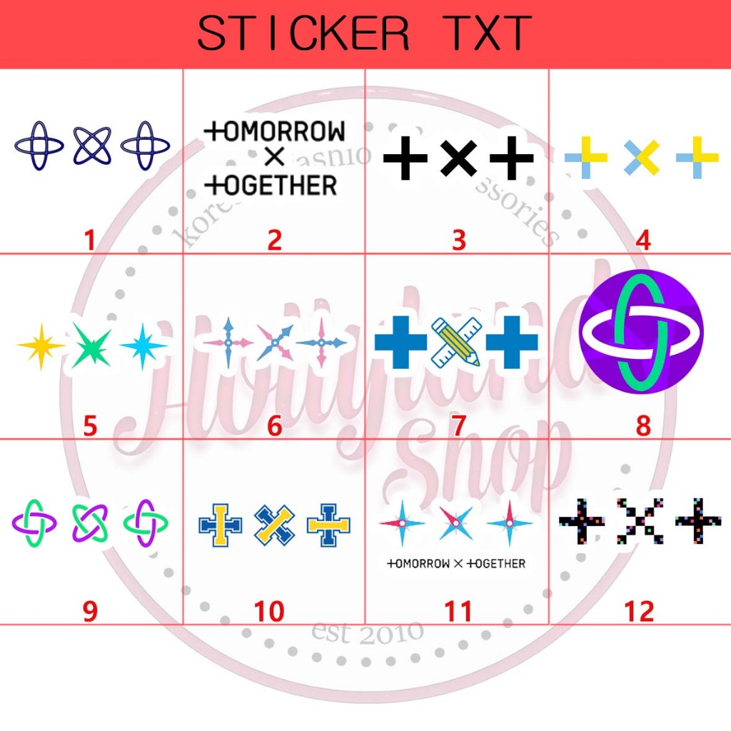 

Sticker t x t Logo (5pcs Stiker) Unofficial