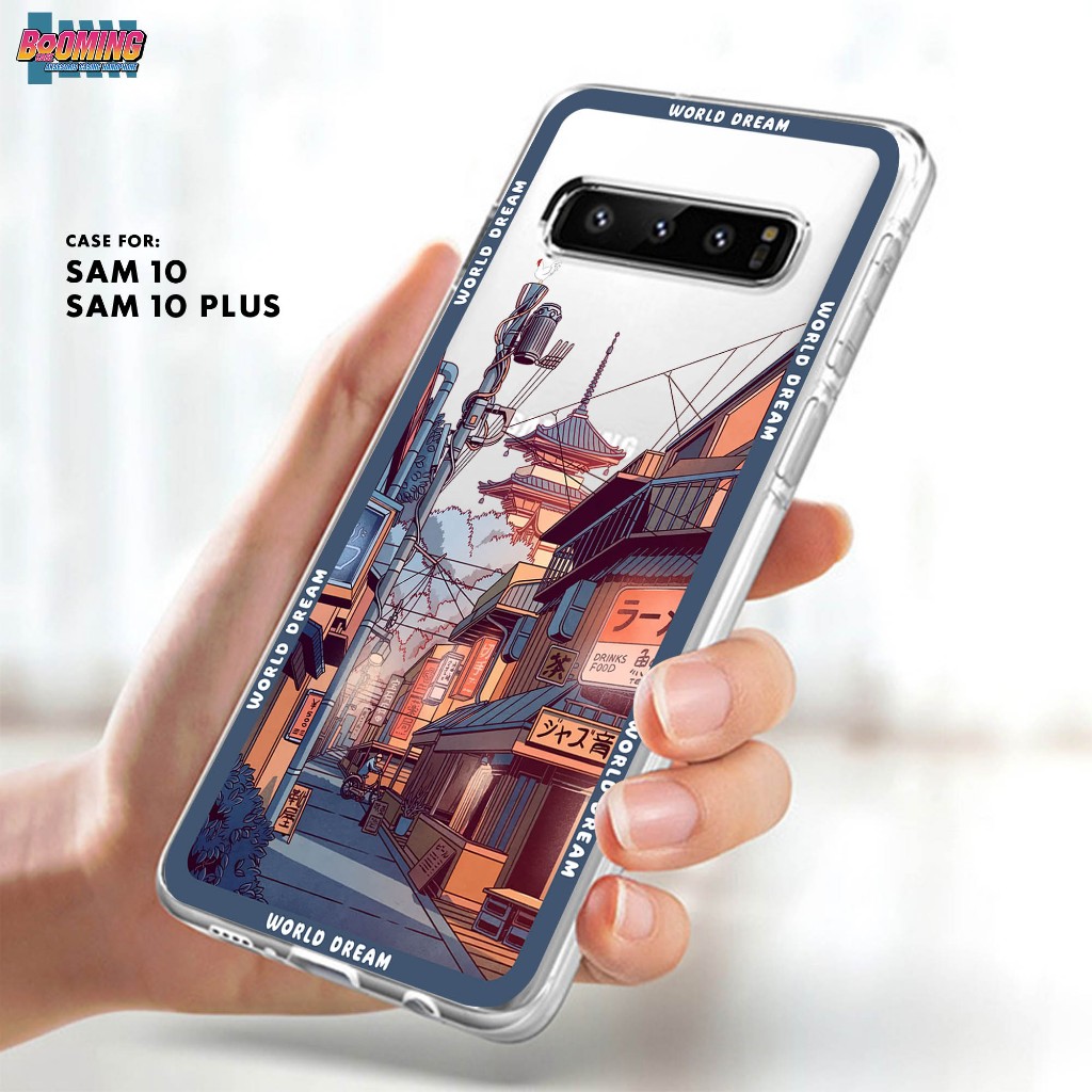 Case Samsung S10 S10 Plus - Casing Samsung S10 S10 Plus Motif SCENERY- Clear Case - Softcase Bening 