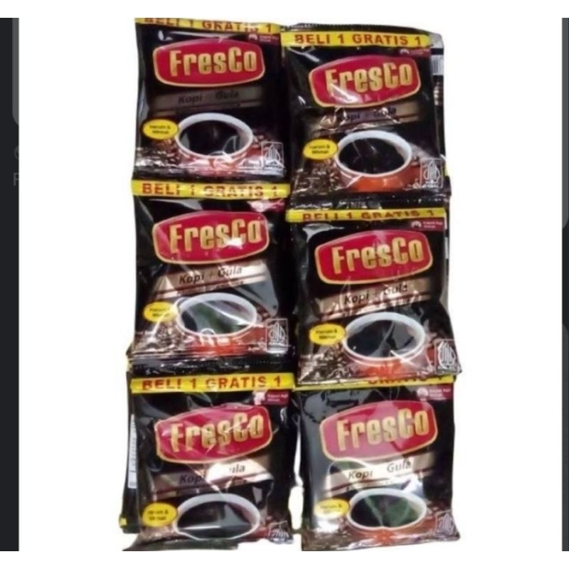 

kopi Fresco hitam 16 sachet kopi Fresco susu 12 sachet