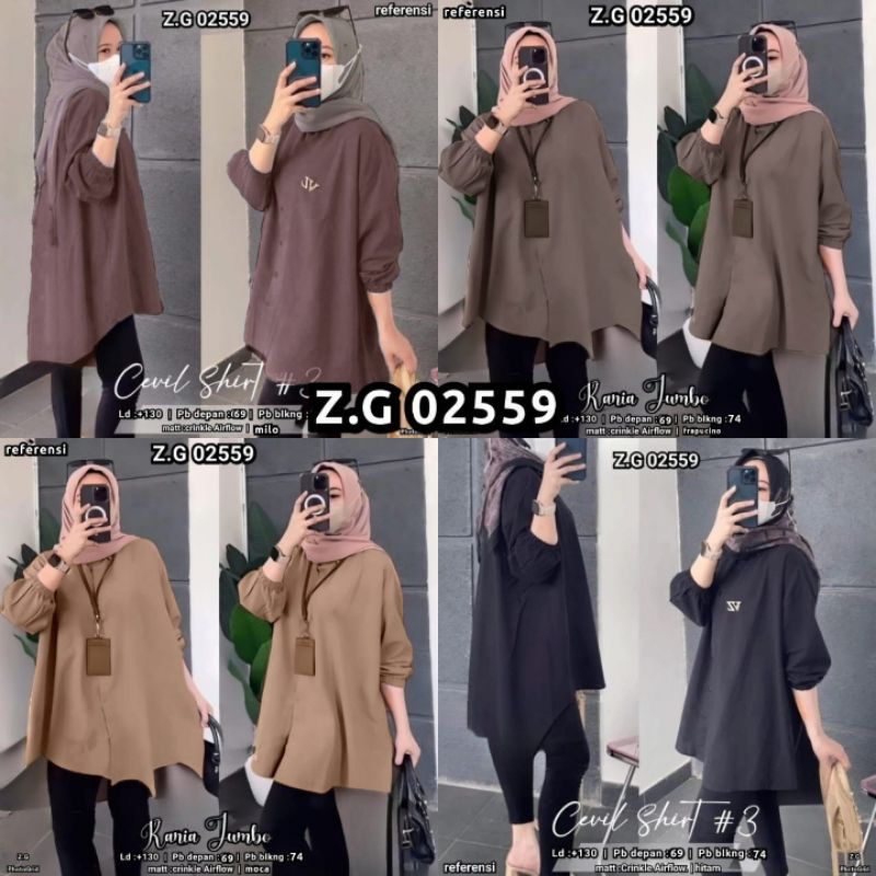 kemeja crinkle super jumbo