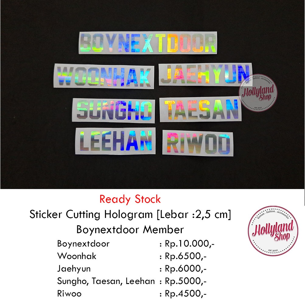 

Sticker Cutting Hologram BOYNEXTDOOR Member